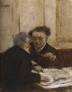 Edgar Degas At the Cafe Chateauden oil painting artist